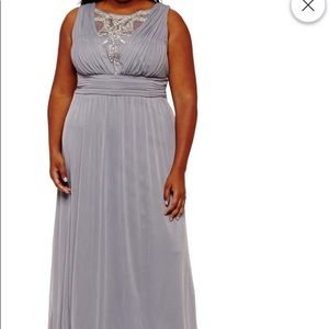 Melrose Sleeveless Embellished Evening Gown-Plus